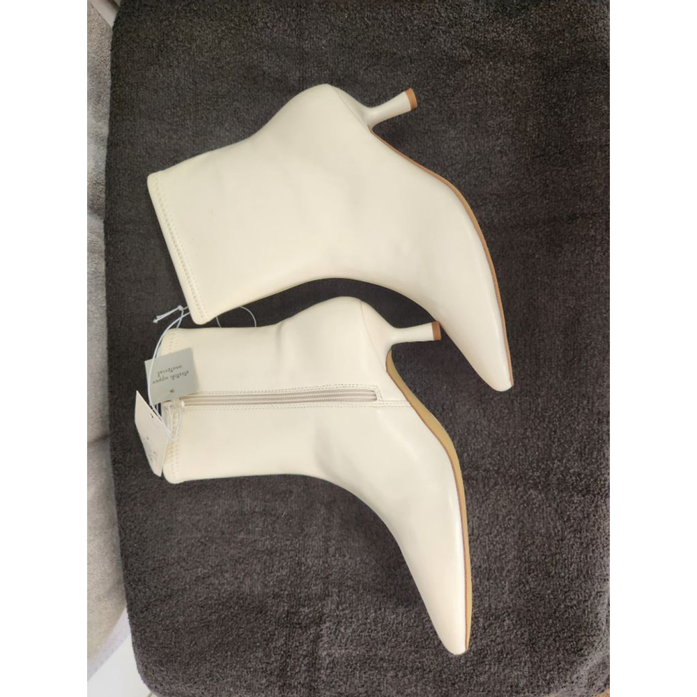 A New Day White Lonnie Ankle Boots Size 9 - Picture 6 of 14